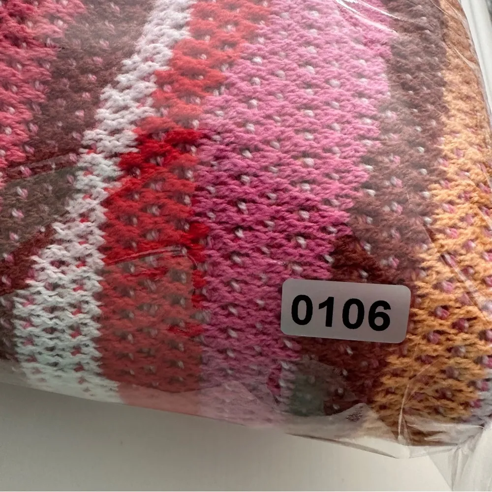 NWT LOFT WAVY TEXTURED KNIT HALTER MAXI DRESS PINK ORANGE WHITE BROWN RED SIZE M - Image 16