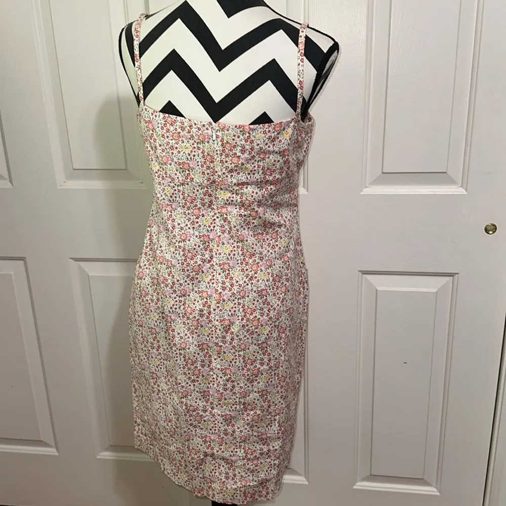 BROOKS Floral Pink Spaghetti Strap Dress - Image 3