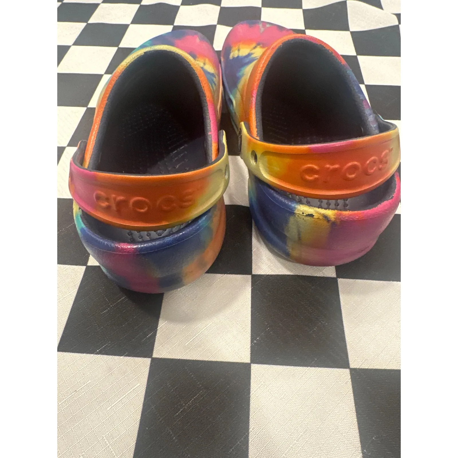 Crocs Tie Dye Clogs Size M 4W 6Slip On Comfort Shoes walking slip resistant work - Image 3