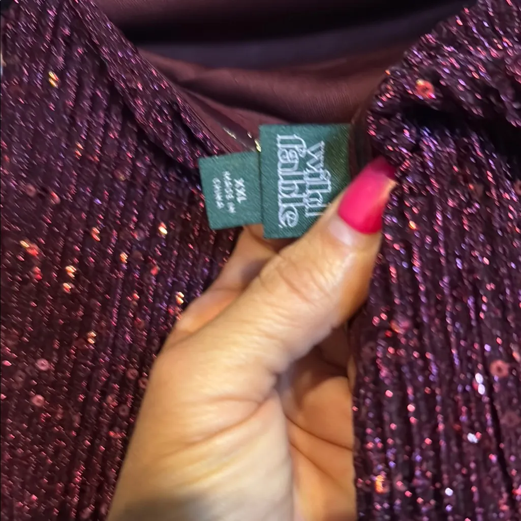 Wild Fable Red Sparkly Jumpsuit - Image 2