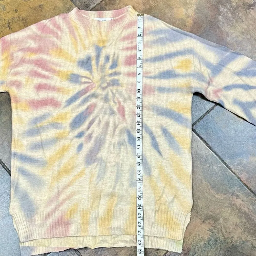 Belinda Women’s Tye Dye Crewneck Sweater Medium Blue - Image 8