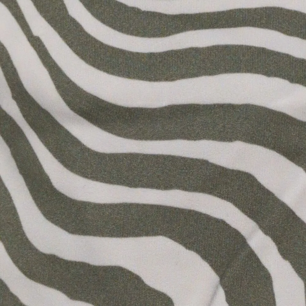 Andie The Hipster Bottom Bias Stripe Olive Animal Print Zebra Size M New - Image 3