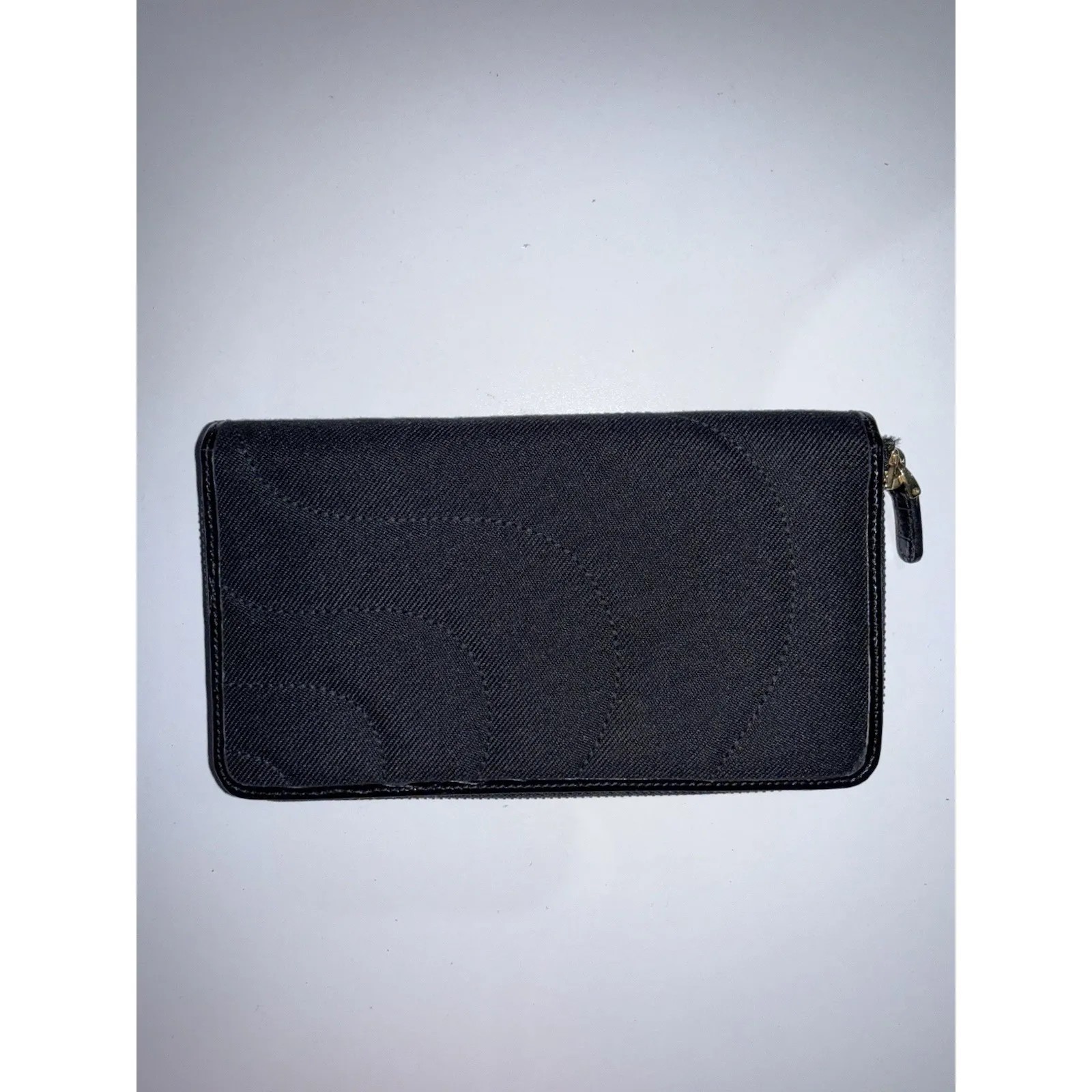 MONTBLANC Black Starisma Pamina Italian Woven Fabric Wallet  Zip Around Mint M - Image 2