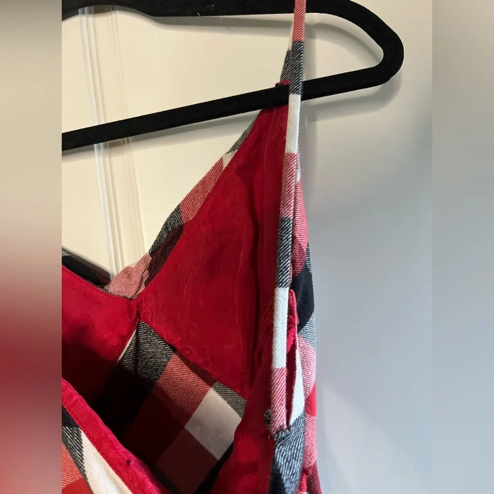 Monse Red & Black Plaid Silk - Image 12