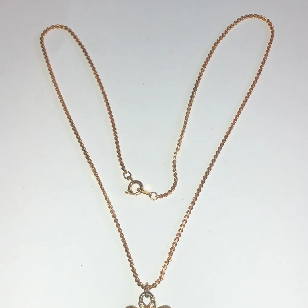 Vintage Gold Tone Tortoiseshell Huge Pendant Boho Statement Necklace - Image 4