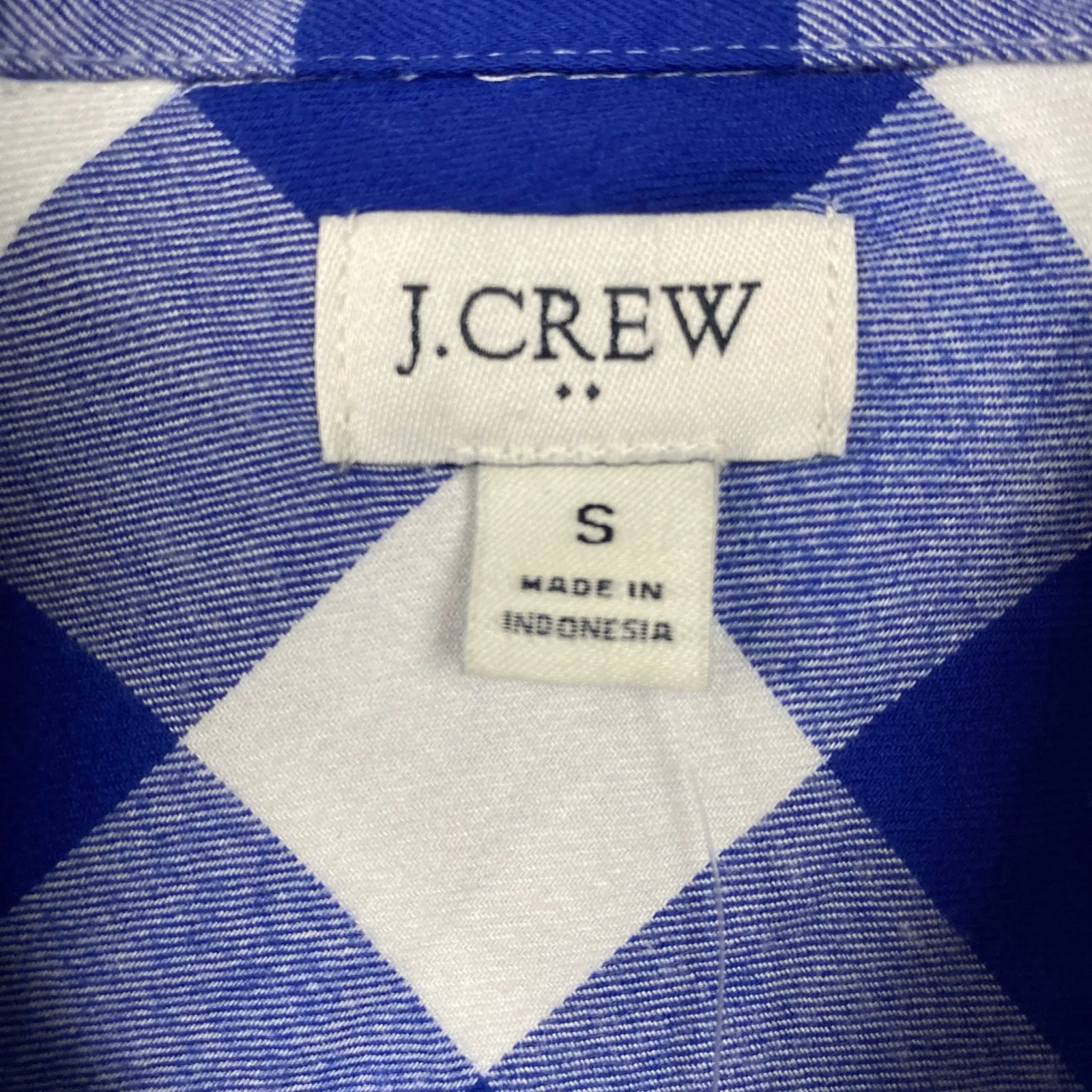 J.Crew Blue Plaid Button Up Flannel Shirt Sz.S NWT - Image 7