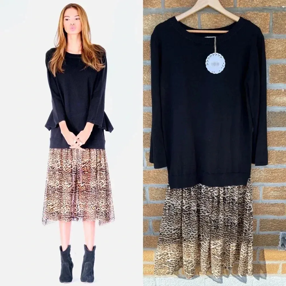 Muche Muchette Jessie Sweater Dress os Black Size 8 - Image 3