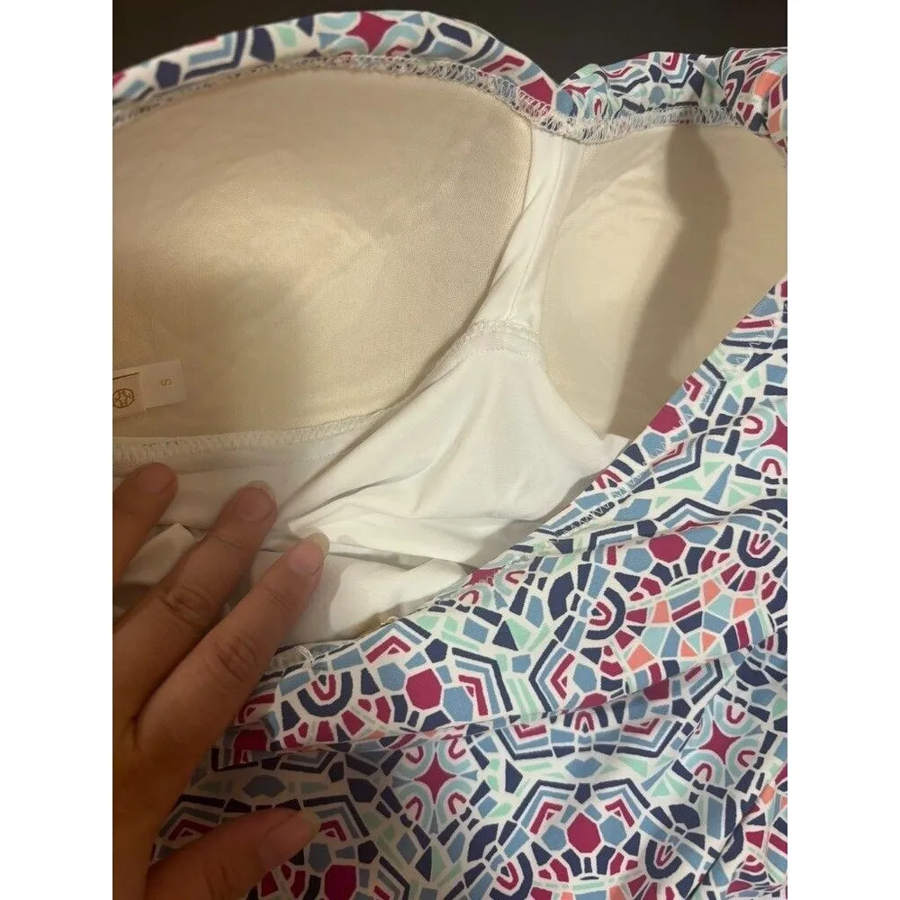 Helen Jon Halter Tankini Bikini Top Womens S RED Blue White Swimsuit - Image 8