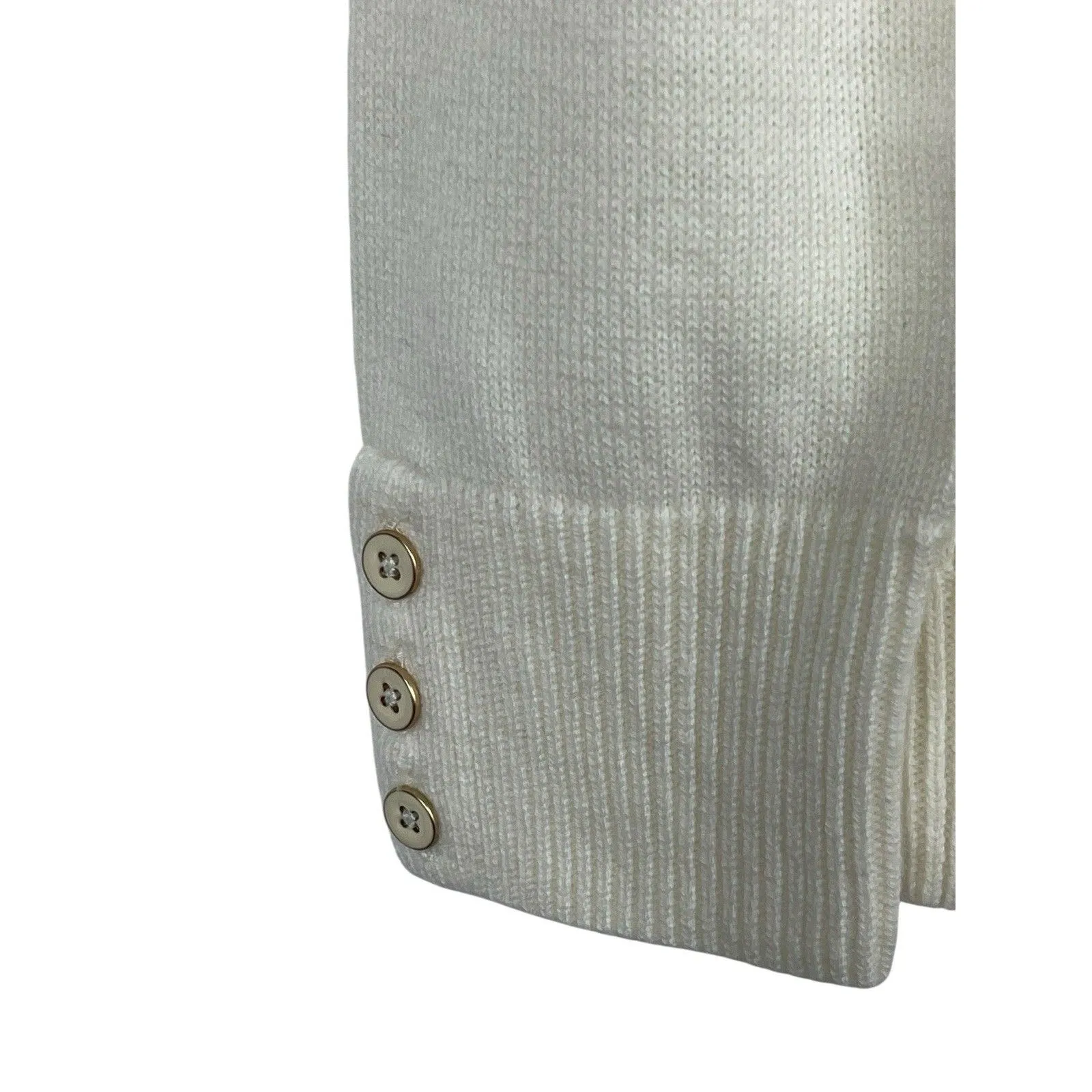 Talbots Woman Petites 1XP Cream Cable Knit Sweater Lambswool Blend Old Money - Image 4