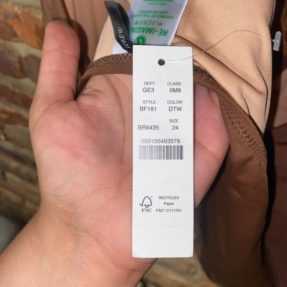 NWT J. Crew Brown O-ring V-neck One-Piece Swim Bathing Suit Women's Size 24 - Image 7