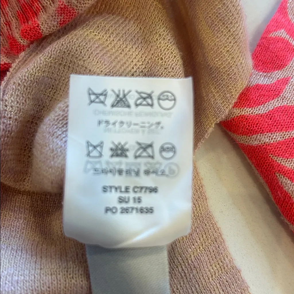 J. Crew Tan & Pink Floral Sweater XXS NEW NWT 🥰 Oversized - Image 8