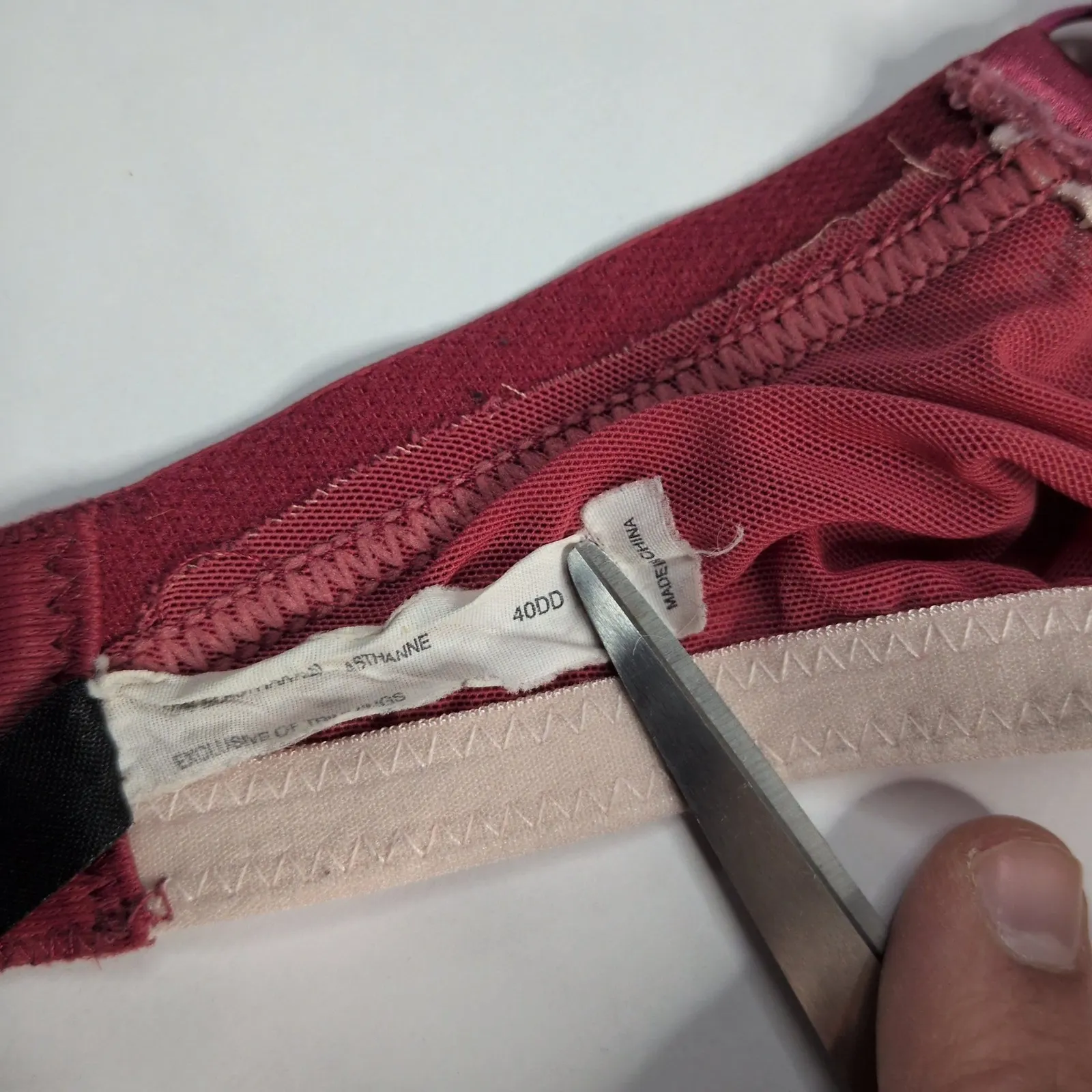 Adore Me‎ Burgundy Lace Bra 40DD Underwire Padded Plus Size Womens Lingerie - Image 4