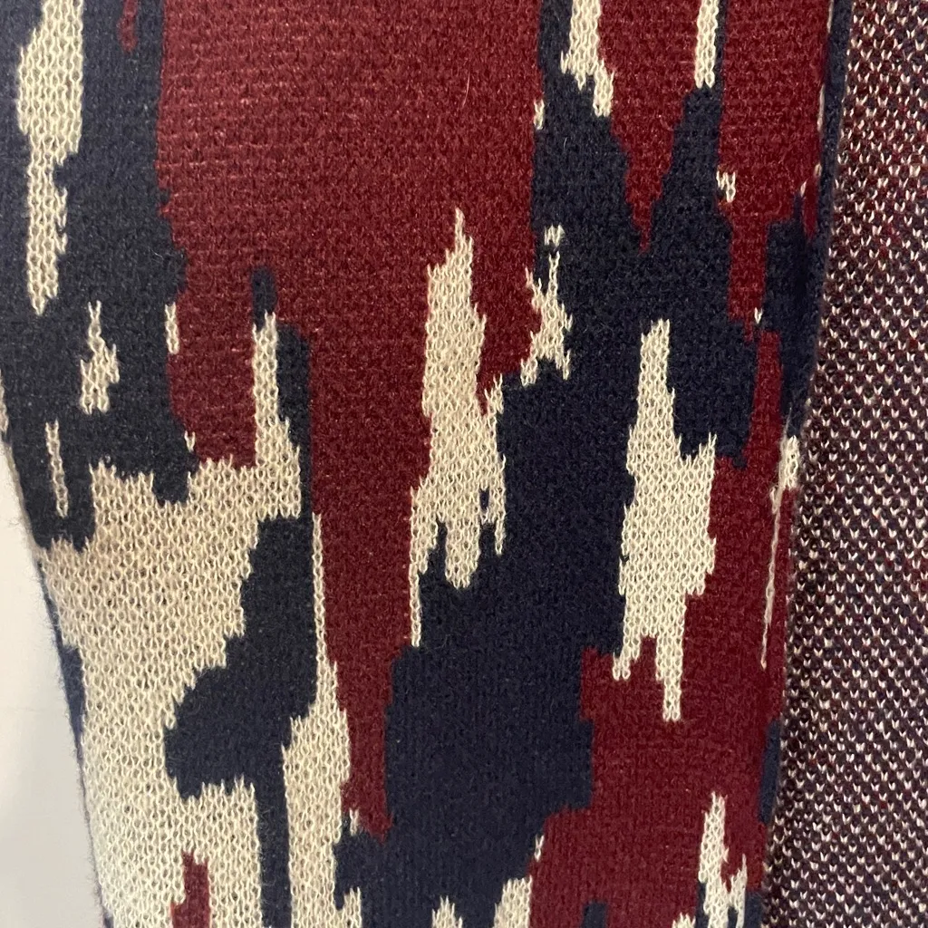 Knox Rose- Aztec Print Long Sleeve Jacquard Knit Open-Front Cardigan- Size M - Image 7