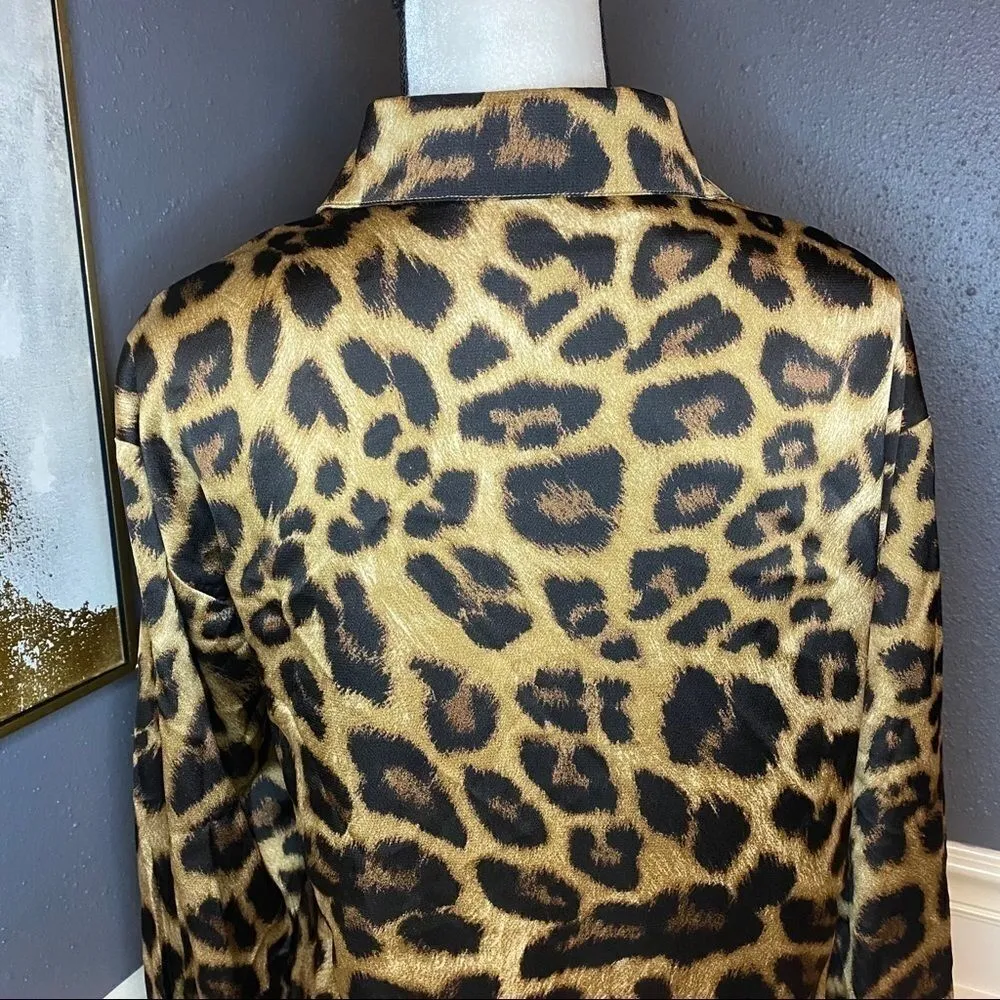 Nasty Gal If Looks Could Kill Leopard Buttondown - Image 11