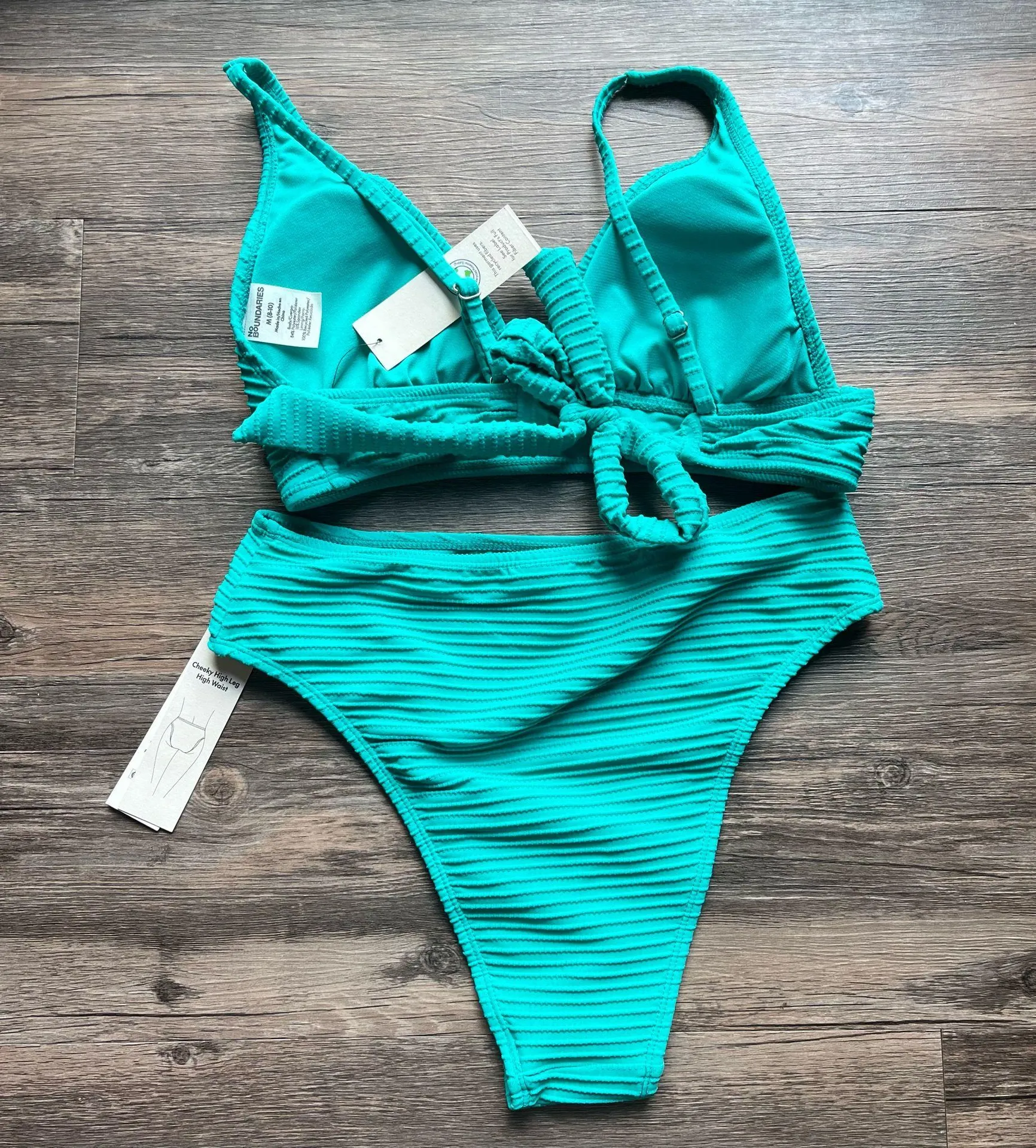 No Boundaries Teal Bikini - Image 2