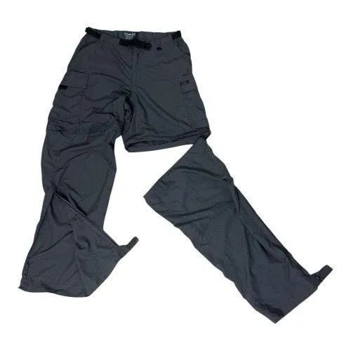 REI UPF 50+ Women Grey Convertible Cargo Pants Size 8 Belted Zipper Leg Outdoor Gray - Image 10