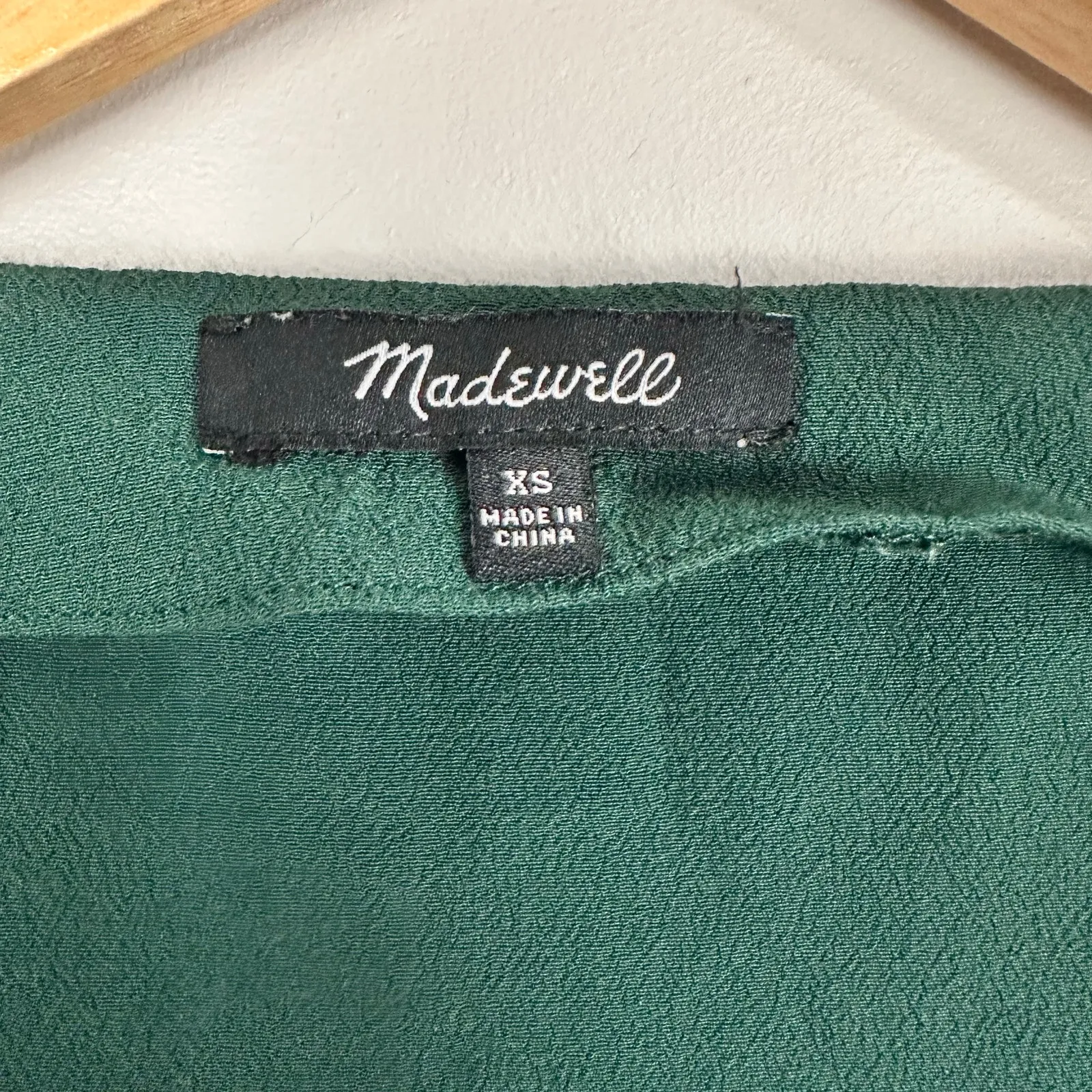 Madewell Novel Dress Smoky Spruce Green Button Up Long Sleeve Mini Fall Dress XS - Image 2