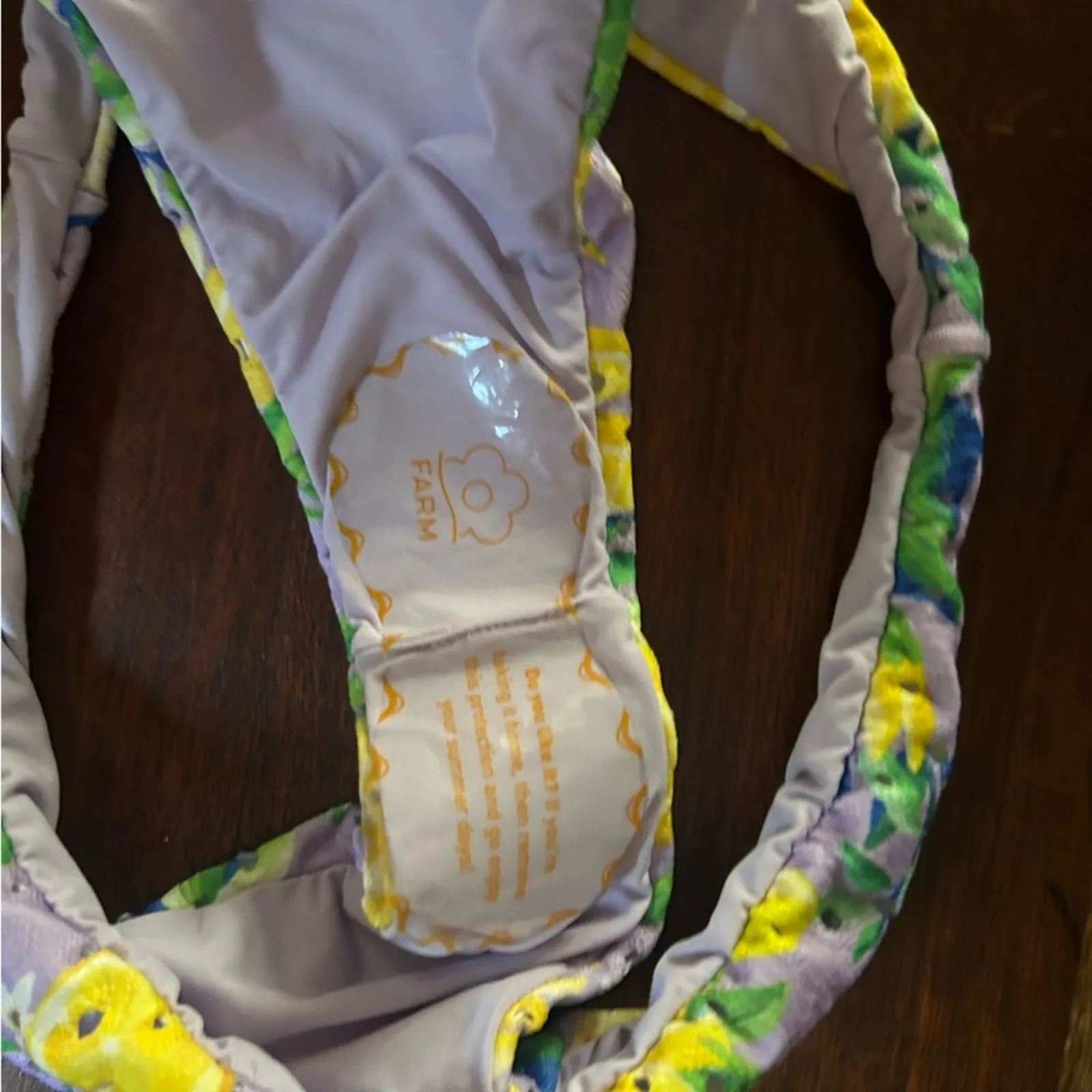 FARM RIO Lemon Dream Low Rise‎ Bikini Bottom Swim Bathing Suit Floral NEW Size L - Image 7