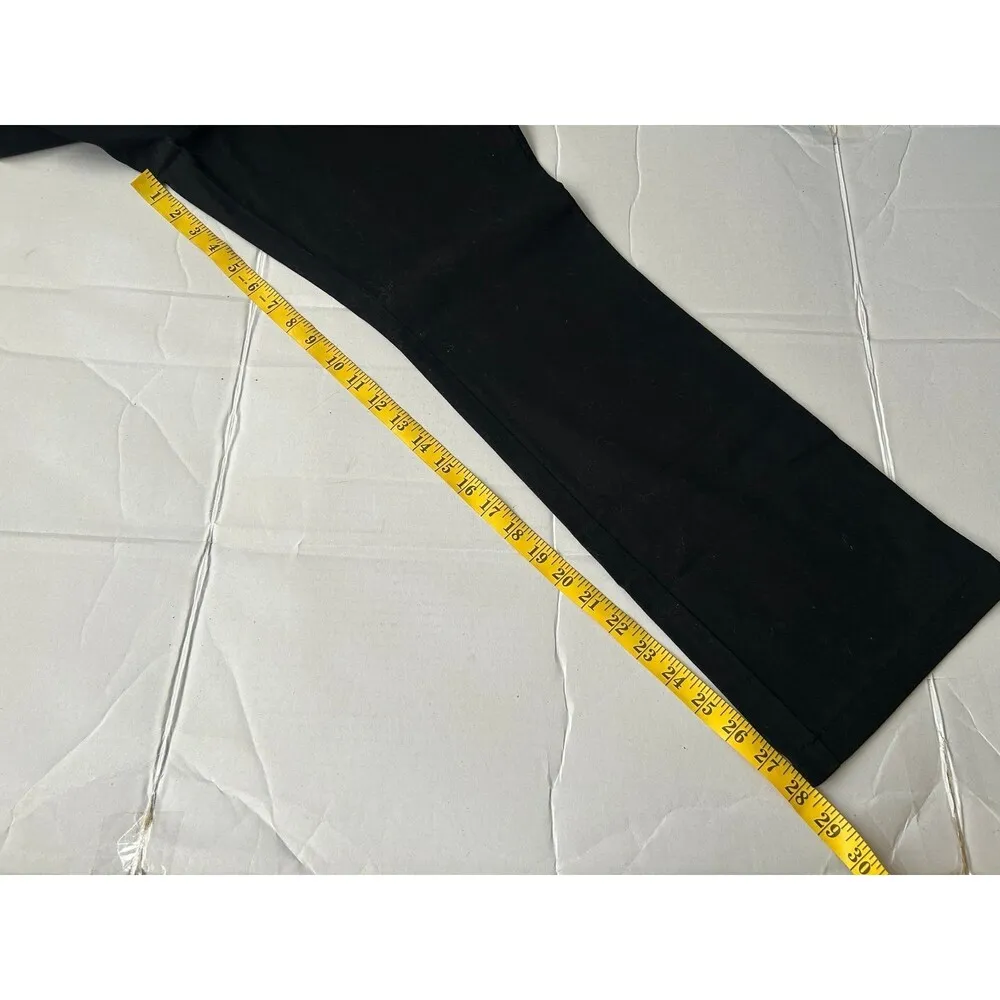 High-Rise Flare Pants Women’s Petite 12 Black Adjustable Waist NEW - Image 7