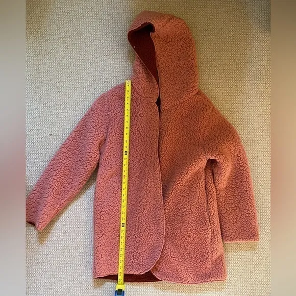 Silence + Noise Fleece, Mob‎ Wife teddy jacket with hood, oversized XS - Image 6