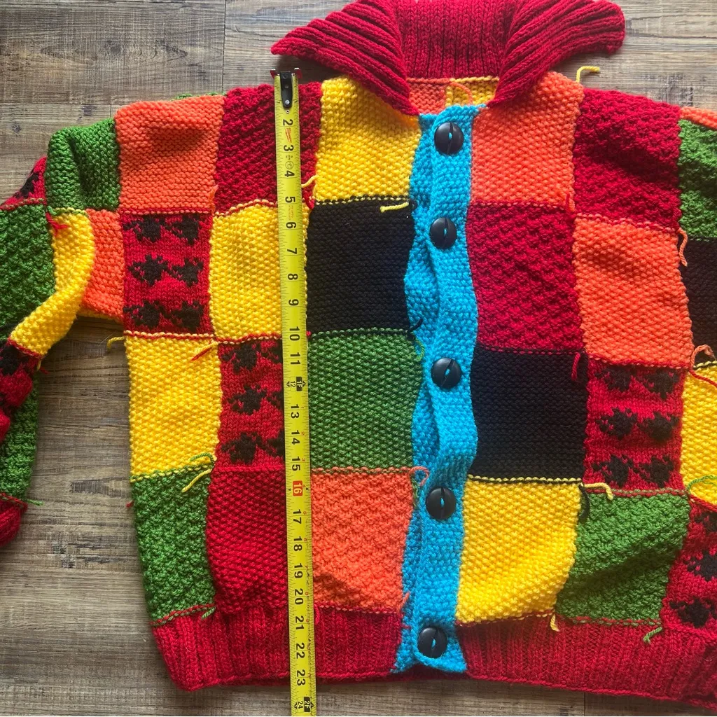 Handmade Harry Styles & JW Anderson Inspired Crochet Cardigan Sweater Size M/L Red Size M - Image 4