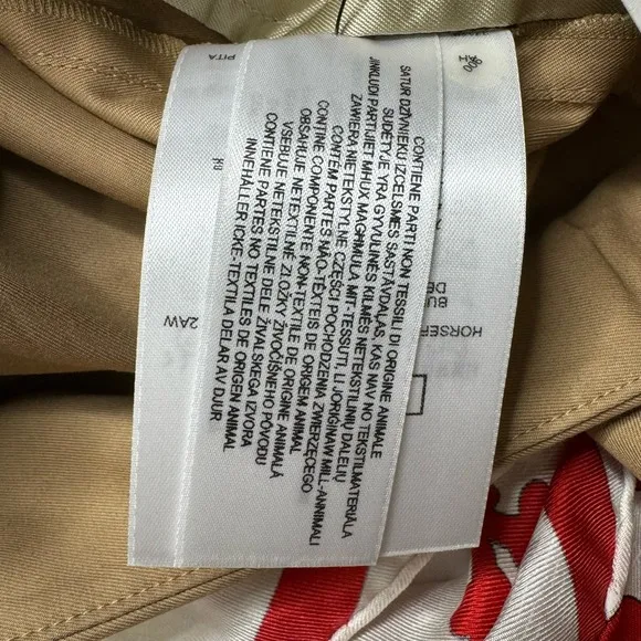 BURBERRY Tapered Pant Trouser Silk Scarf Belt SOCIETY Size 0 NWT‎ $1190 - Image 13