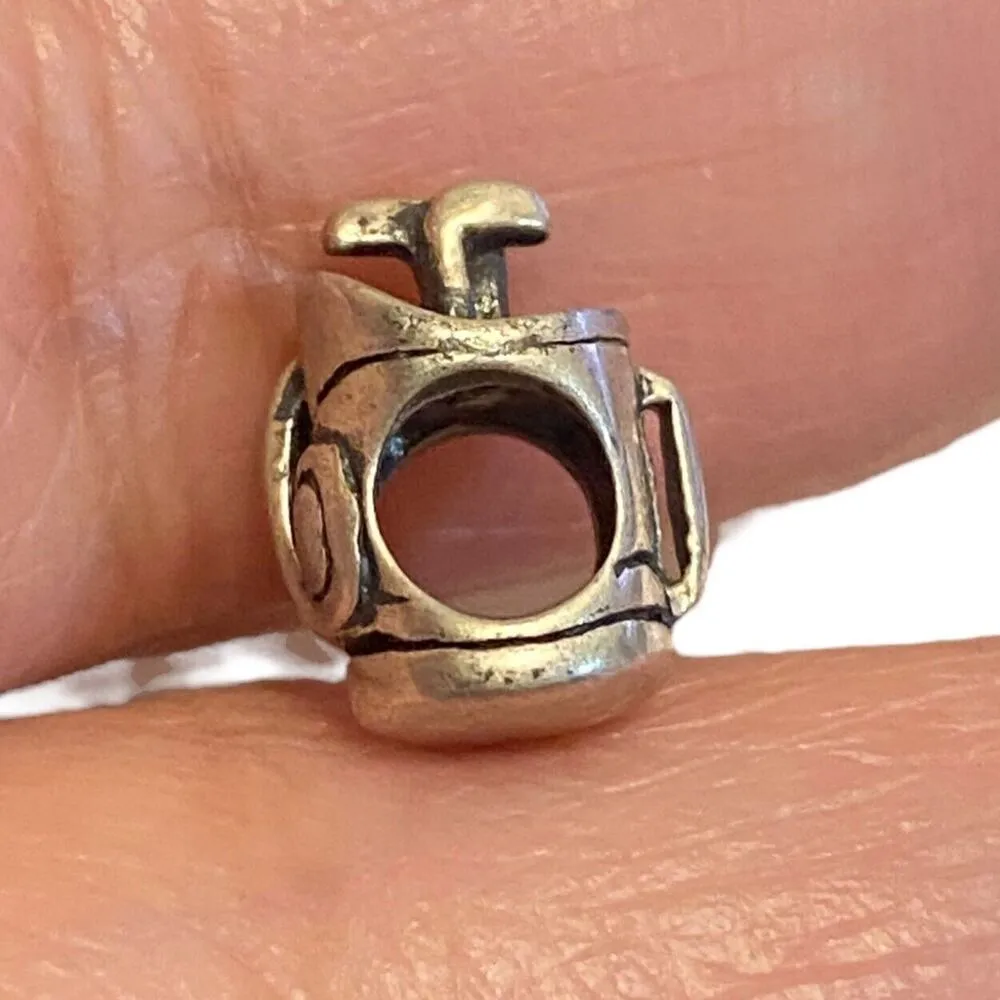 925 Sterling Silver Golf Bag Charm Sport Charm Ball Charm Travel Vacation Charm - Image 2