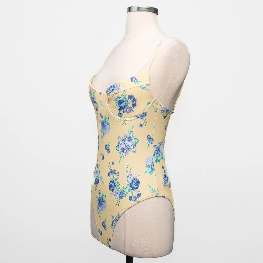 We Wore What . Golden Hour Floral One Piece Swimsuit. - Image 4