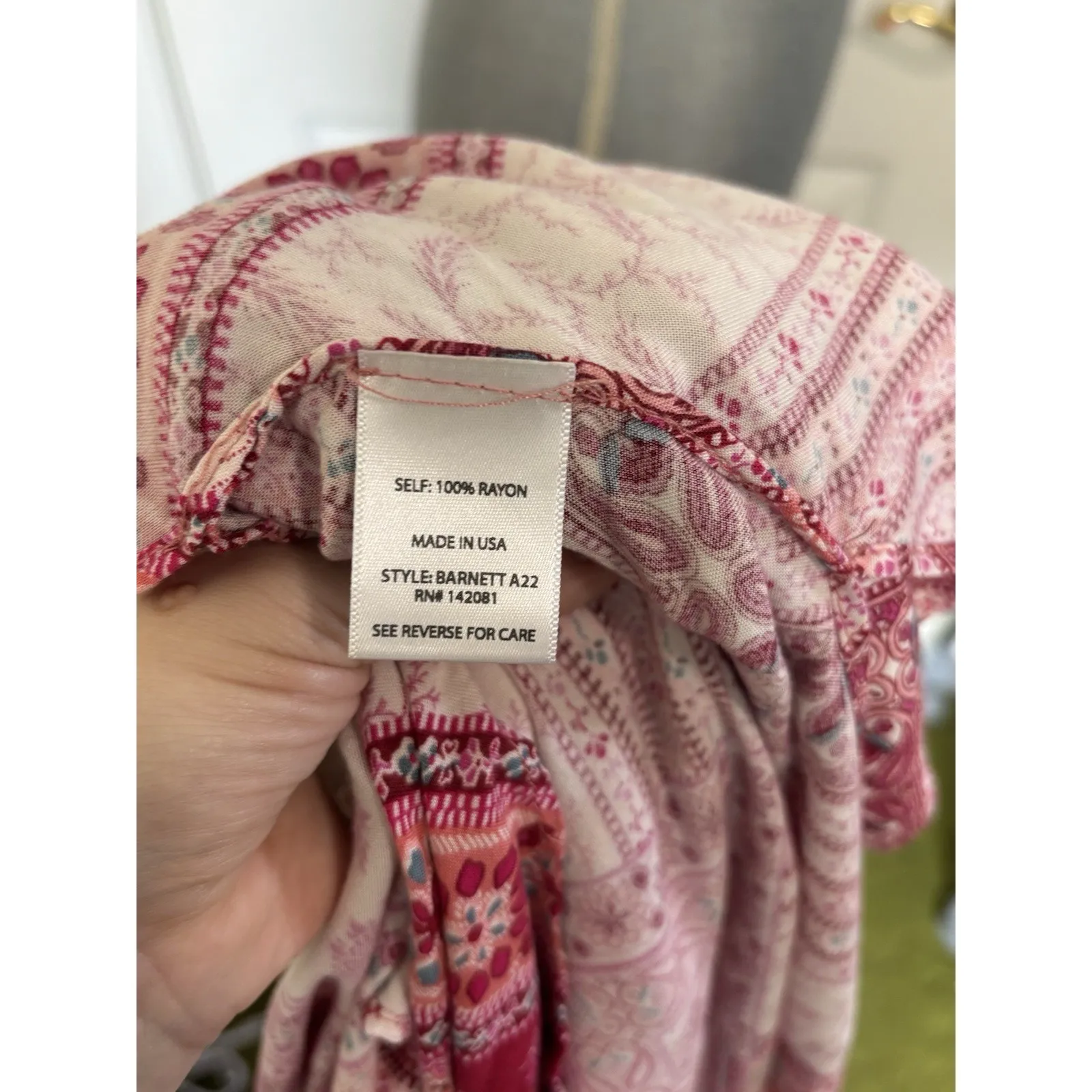 Altar’d state Red Pink Bandana Print Kimono Size S/M Boho Hippie Festival - Image 6