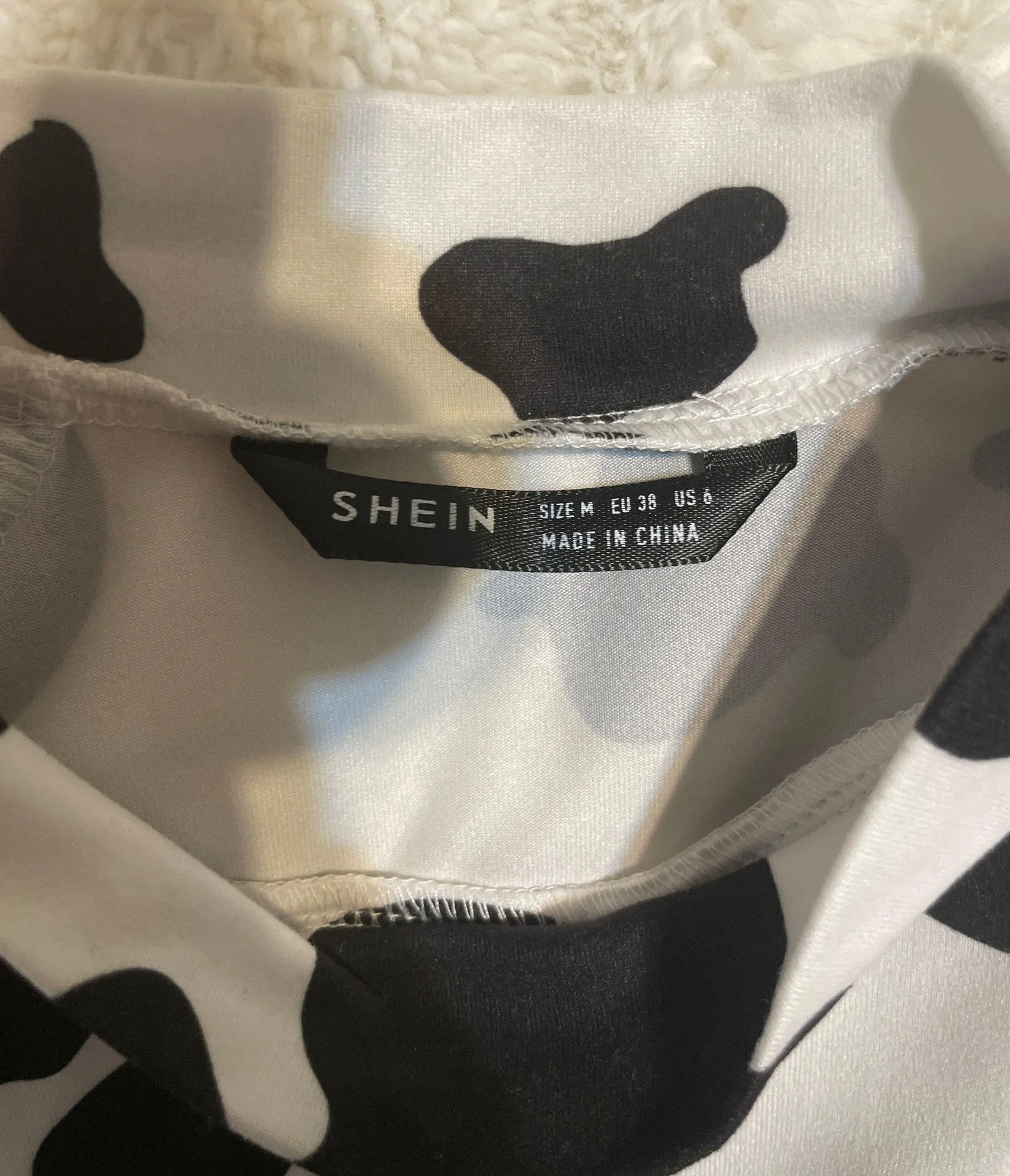 SheIn Cow Print Bodysuit - Image 3