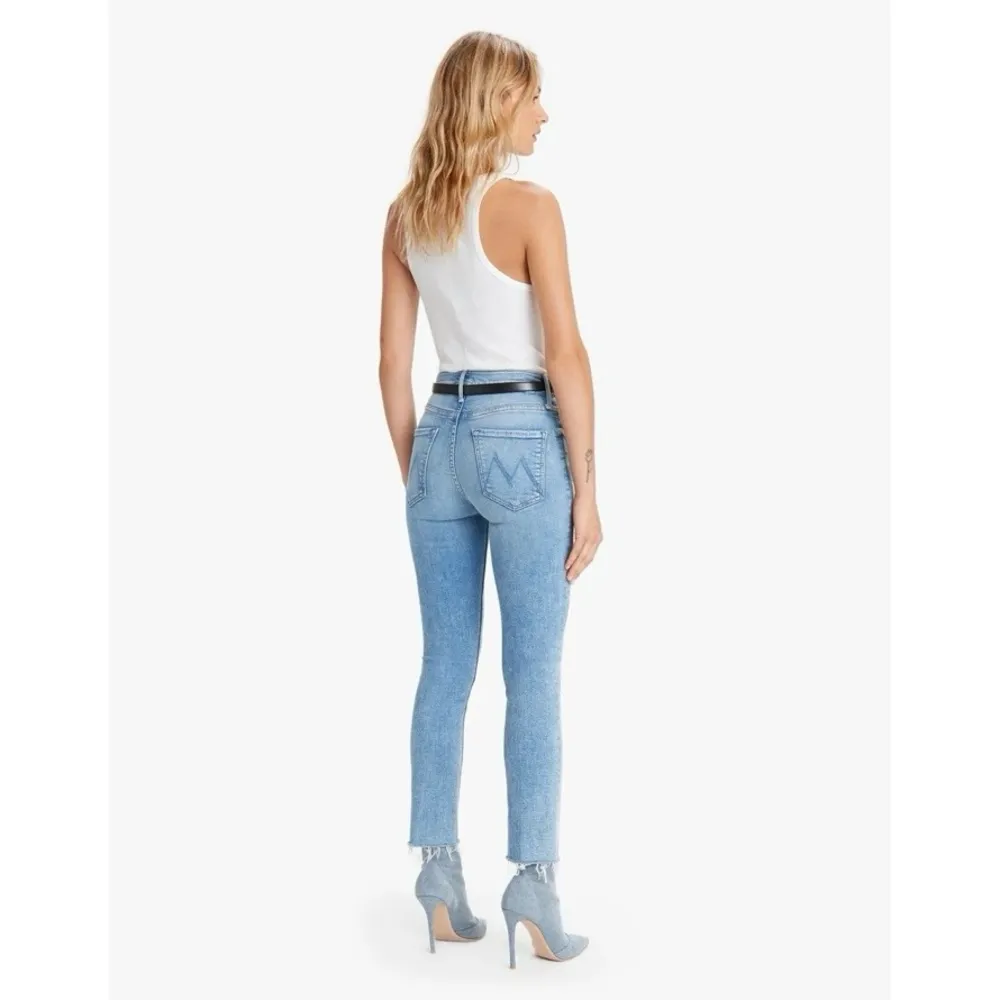 Mother Mid Rise Dazzler Ankle Fray Jeans Dropping In Size 26 - Image 2