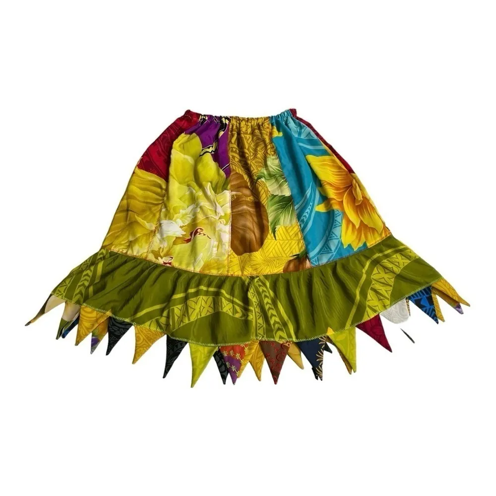 Floral Patchwork 
Skirt Size M Tropical Vacation - Image 5