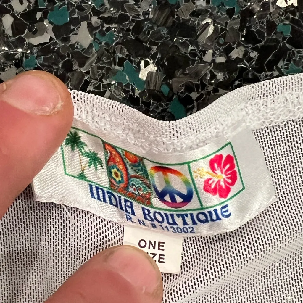 India Boutique White One Size Scoop Neck Bathing Suit Women’s Coverup - Image 3