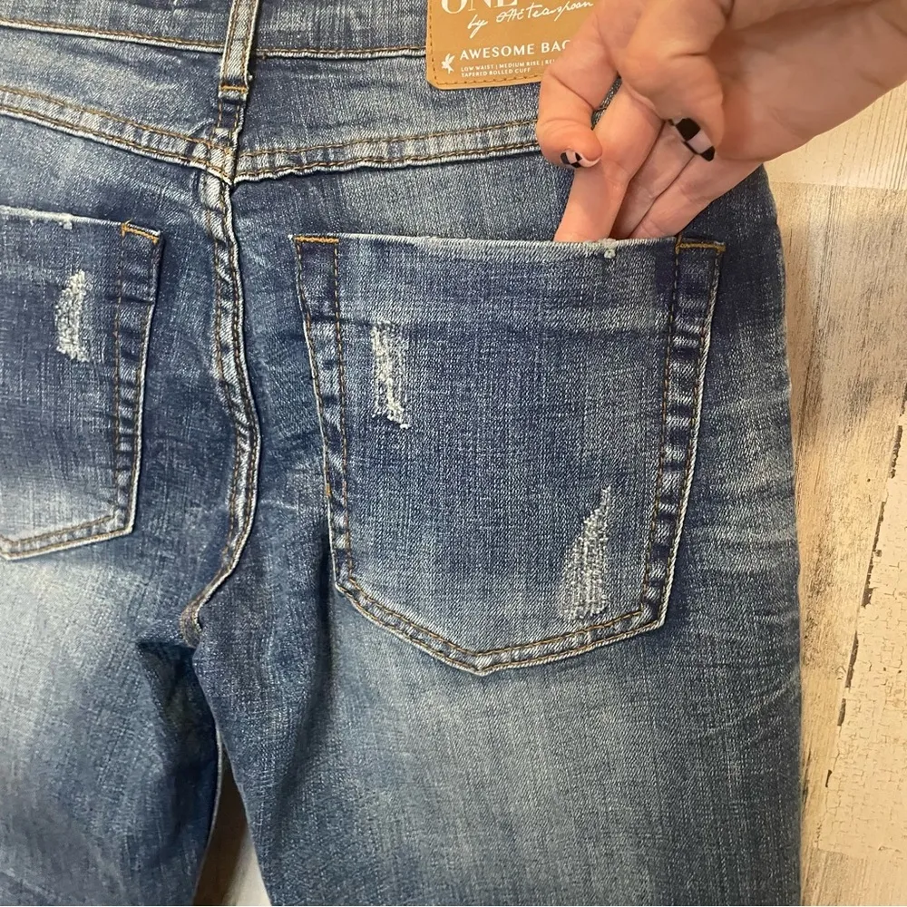 One X One Teaspoon Awesome Baggies Straight Leg Jeans-Dark Wash size 24 - Image 3
