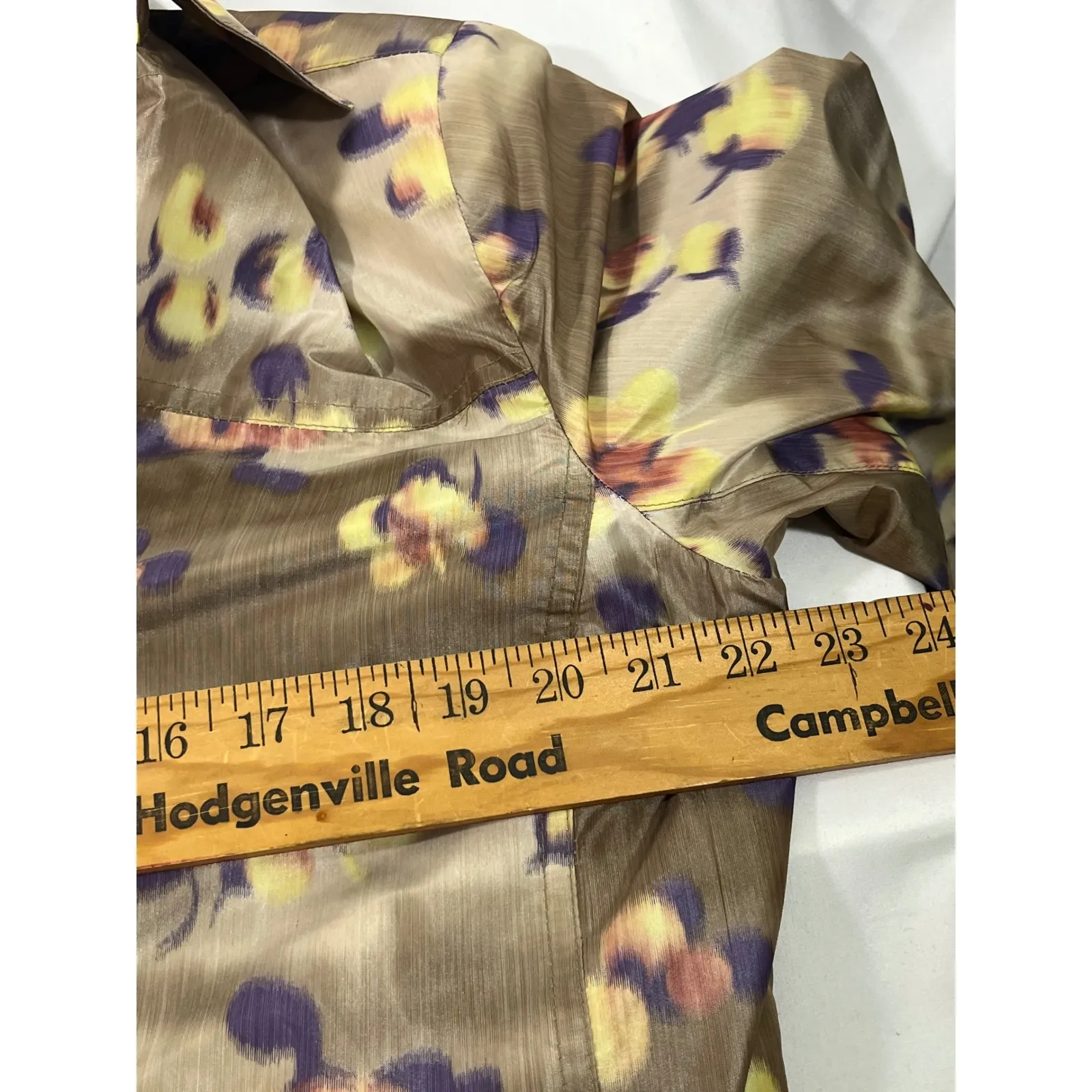 Coldwater Creek Floral Print Trench Coat Women Lightweight Belted Outerwear XL - Image 5
