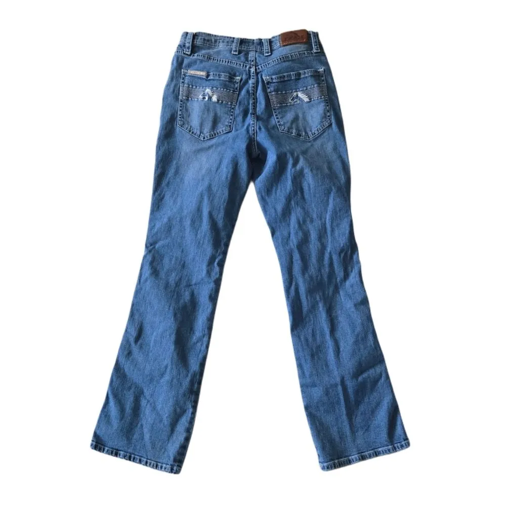Vintage Jordache Jeans Straight Leg High Rise Denim Y2K 27 Horse Western - Image 11
