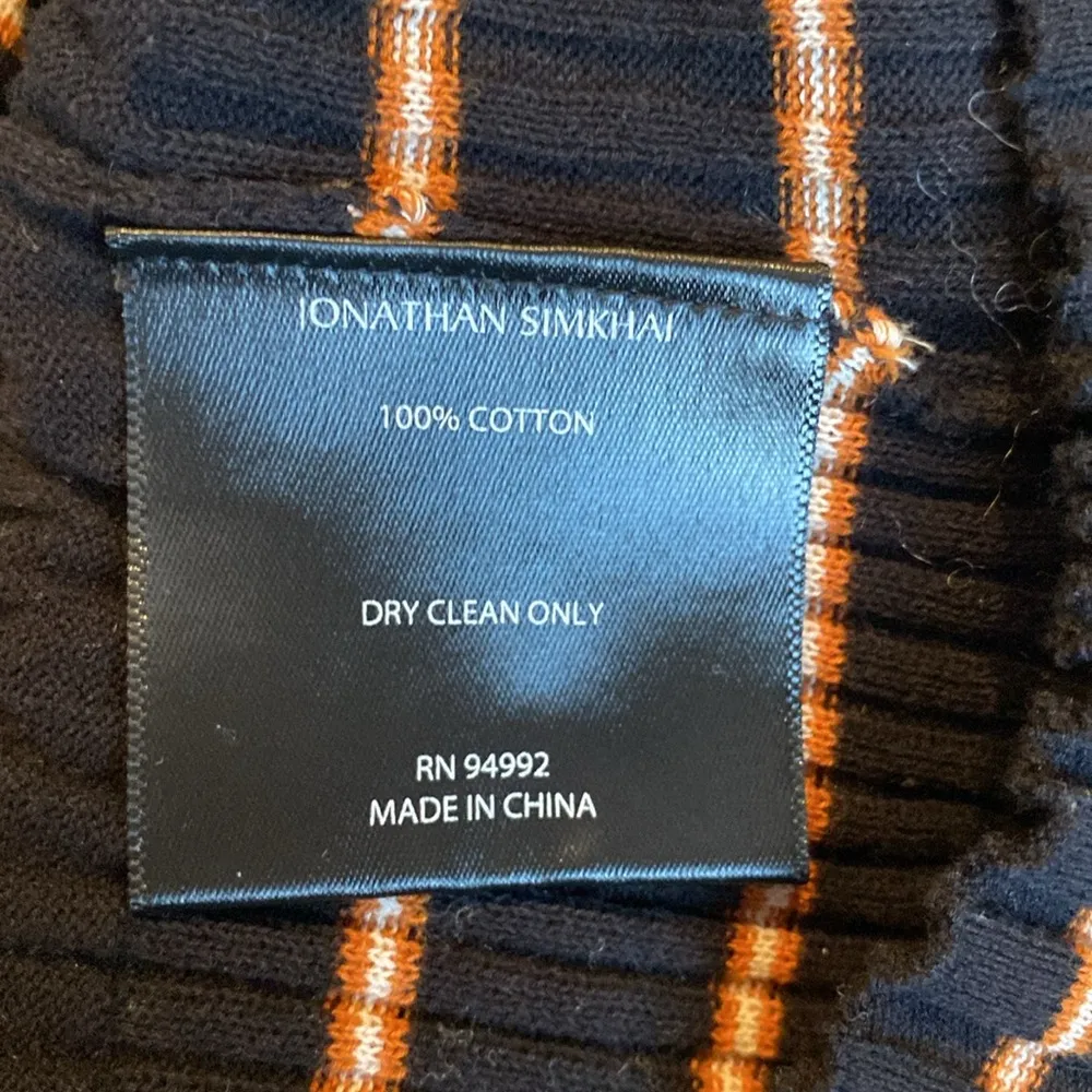 Jonathan Simkhai Black and Orange Cardigan Sweater medium - Image 8