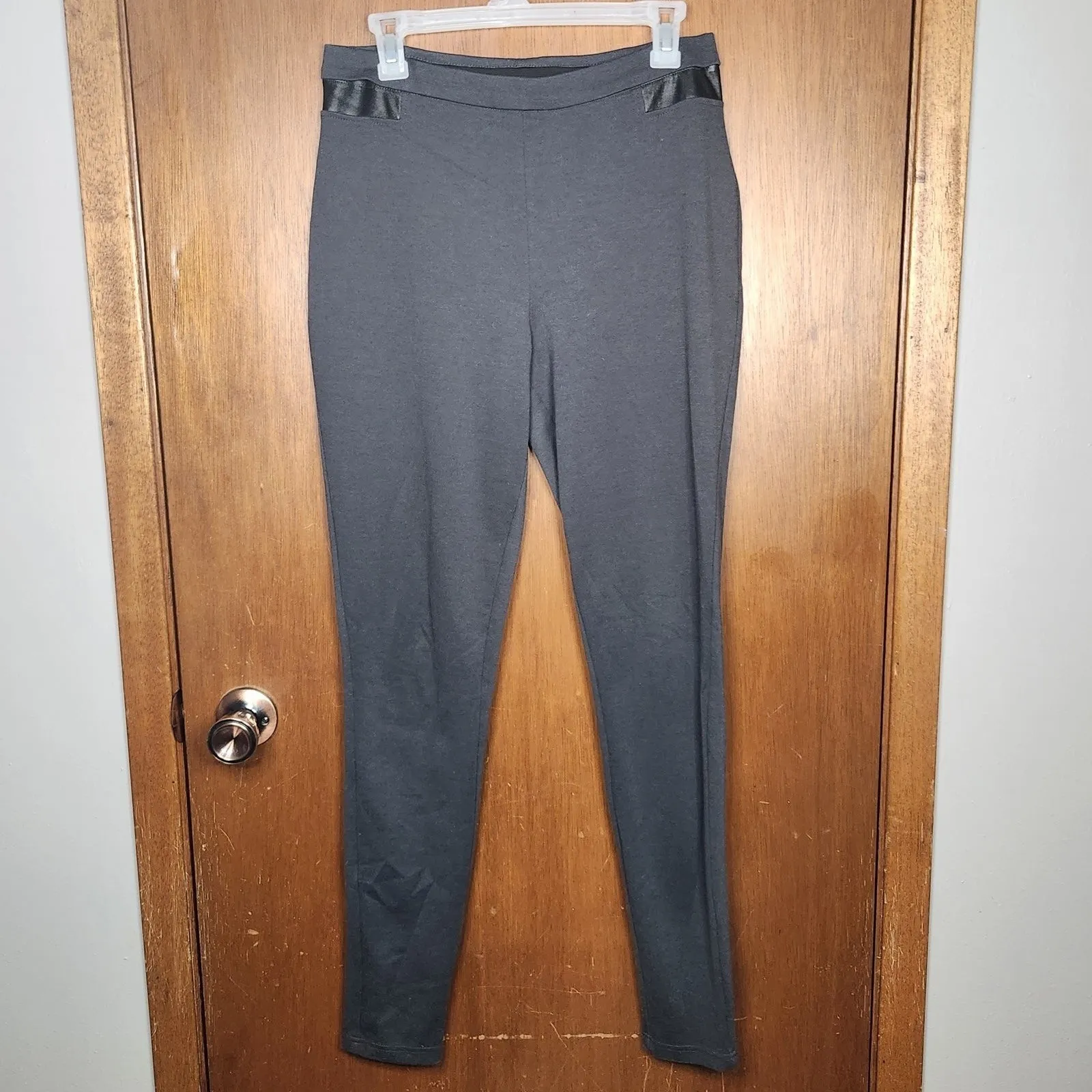 LOGO by Lori Goldstein Woman’s Charcoal Gray Business Casual Stretch Pants - Image 2