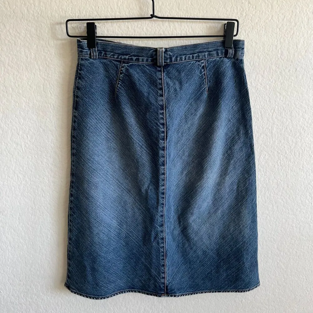 CHARLOTTE RUSSE Vintage Y2K 2000s Denim Jean Skirt Womens 3 - Image 2
