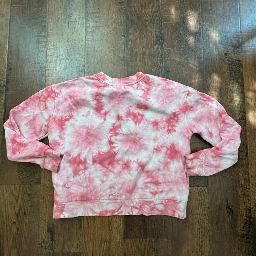 pink and white tie dye sweatshirt, size S - Image 4