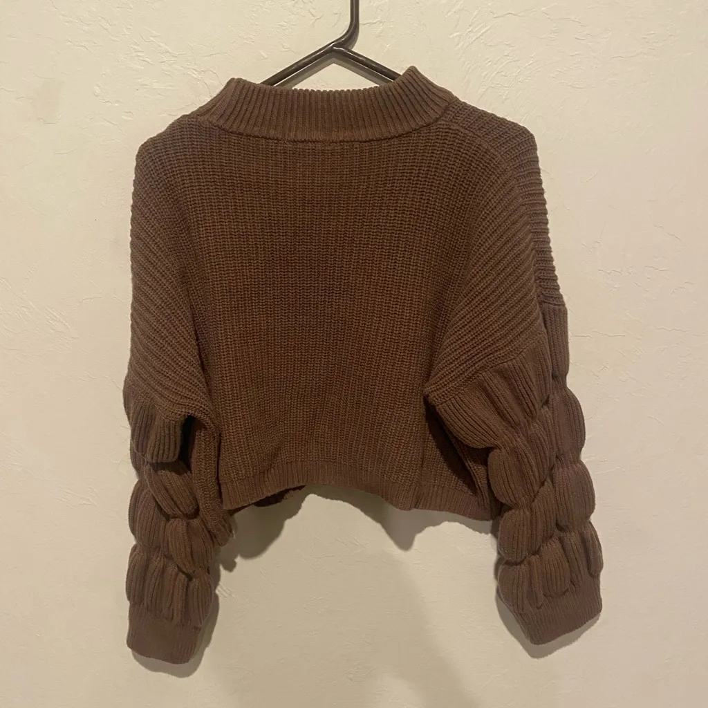 Shop Stevie Chocolate Brown Cowl Sweater - Image 8
