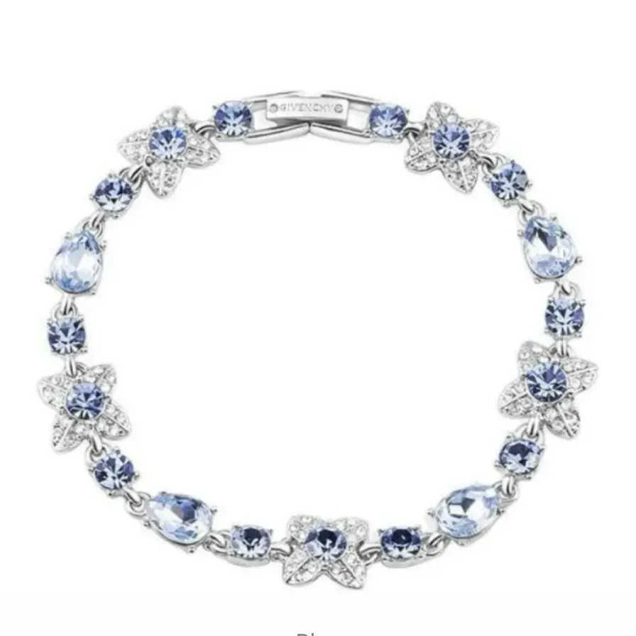 Givenchy  Blue Crystal Silver Bracelet - Image 2
