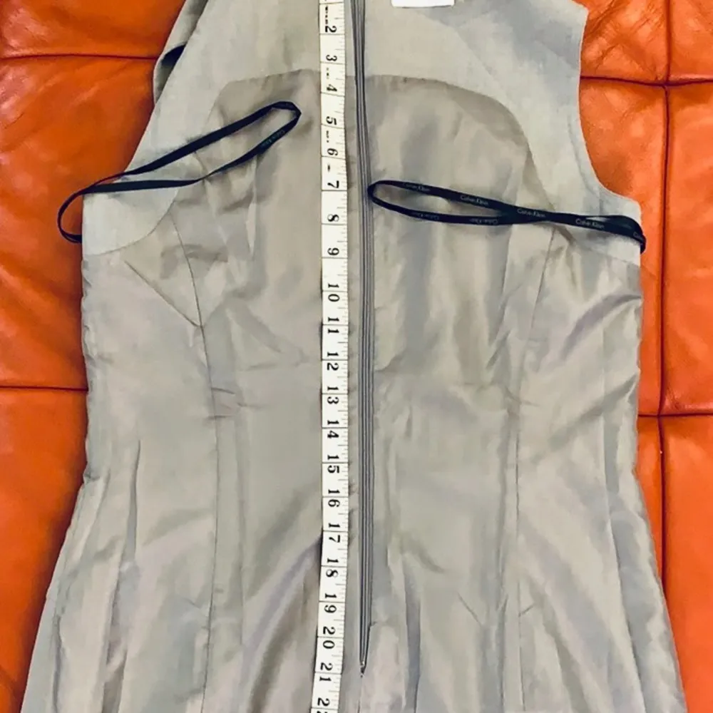 Calvin Klein gray sleeveless belted dress. - Image 9