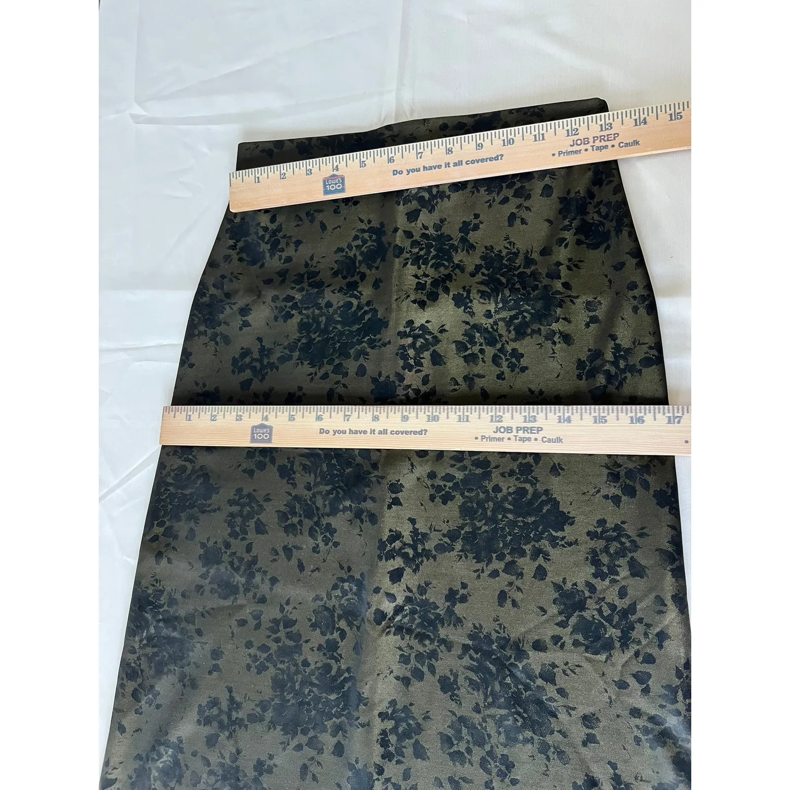 Geri C. 2 piece matching skirt set women's Medium green black floral VTG 90s - Image 11