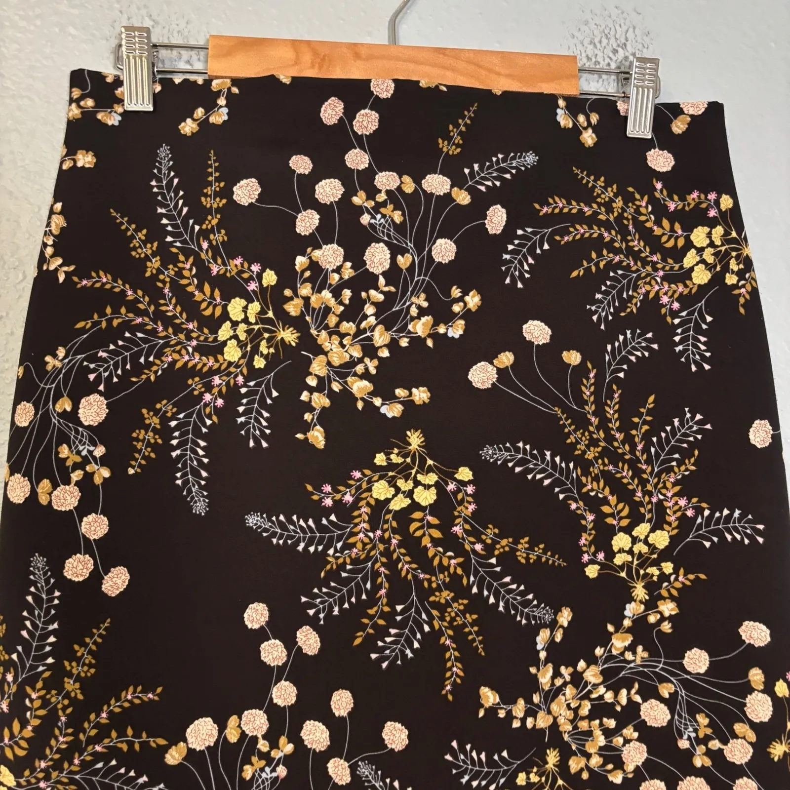 Philosophy Womens Floral Pencil‎ Skirt Career Wear High Waist Stretch Size 10 - Image 4