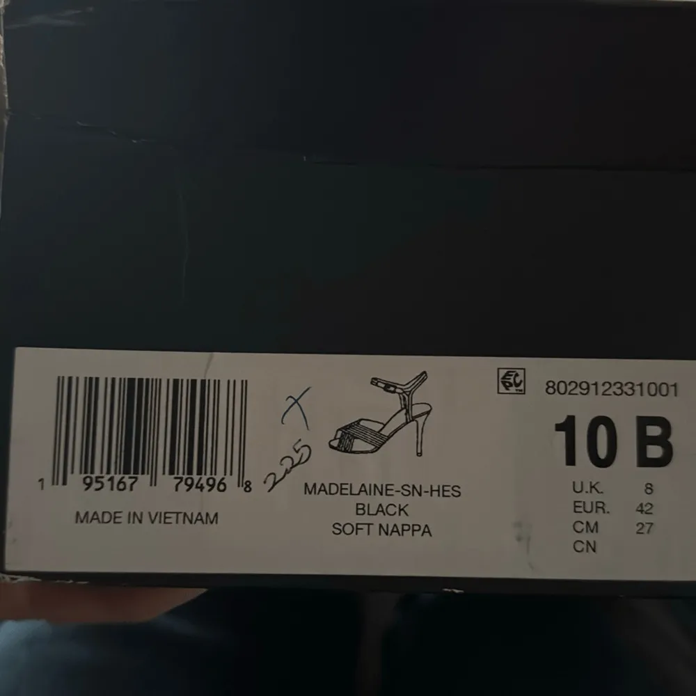 Lauren Ralph Lauren Women's Madelaine Nappa Leather Black Sandal Pump Size 10 - Image 5