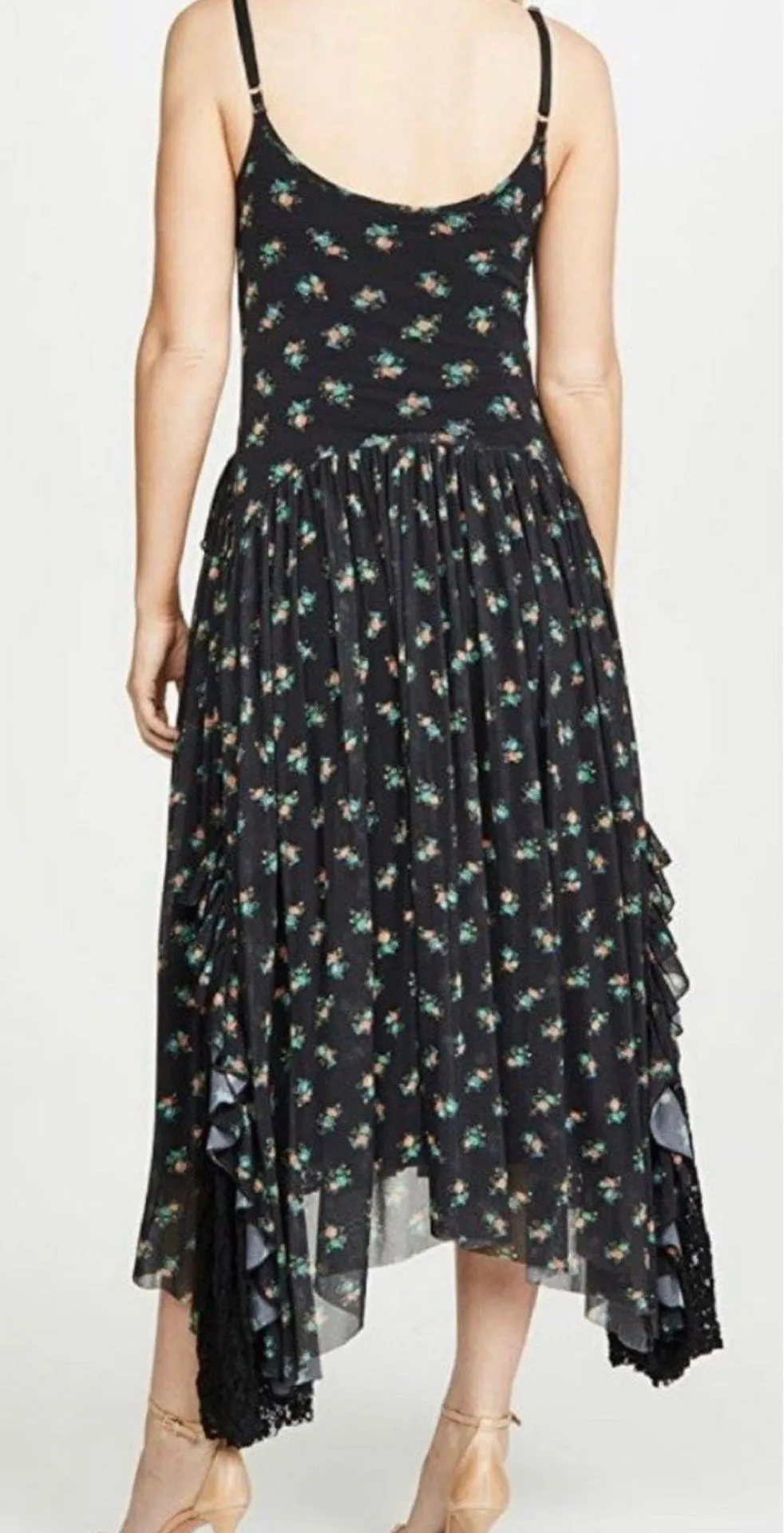 Gothcore Flower Dress Black Size L - Image 6