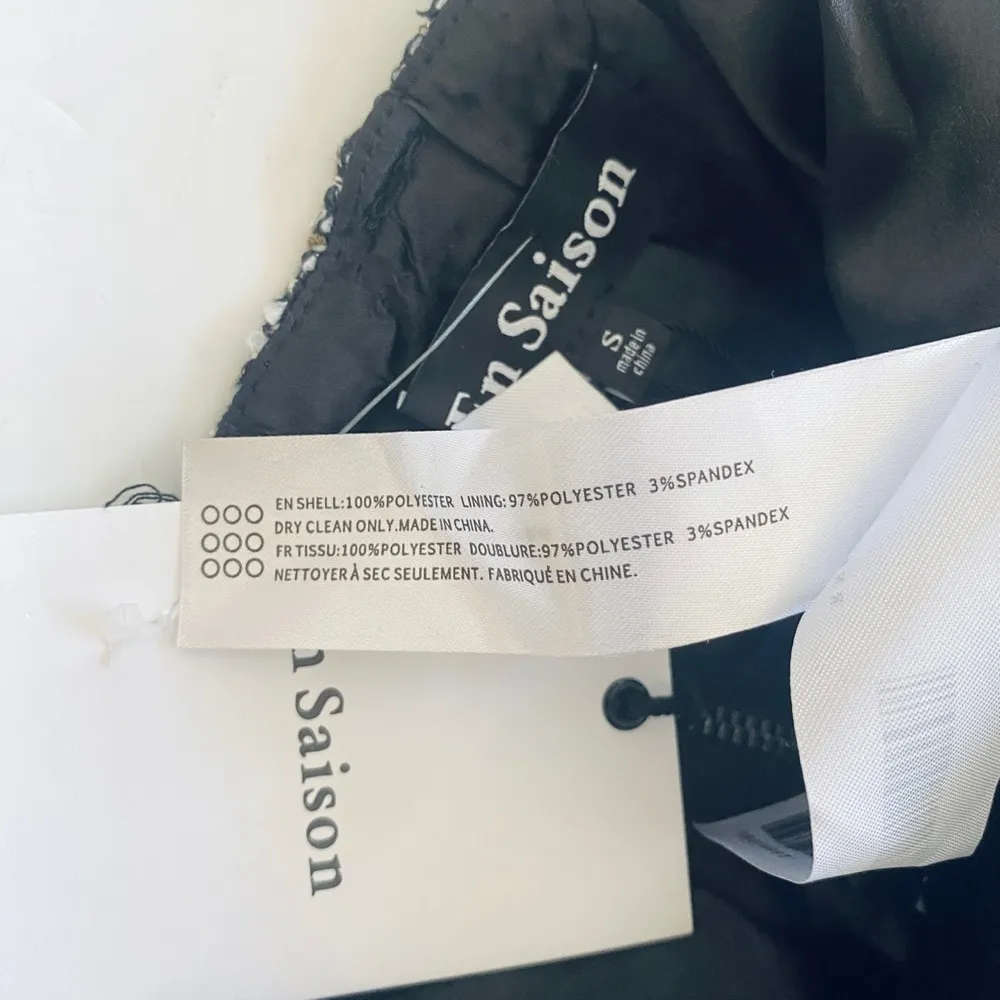 En Saison black and white tweed crop top - Image 10