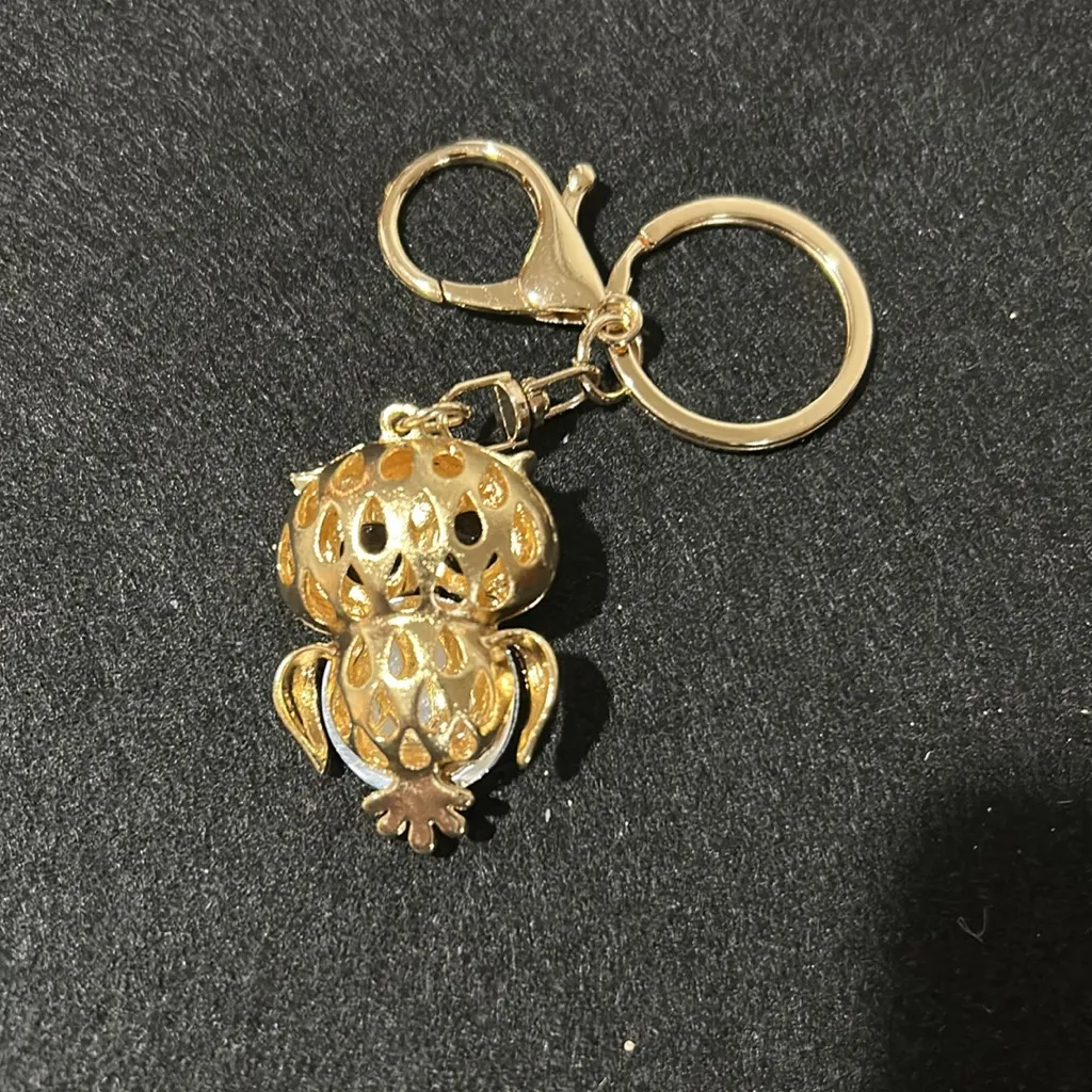 Gold and Purple Owl Keychain Bagcharm - Image 2