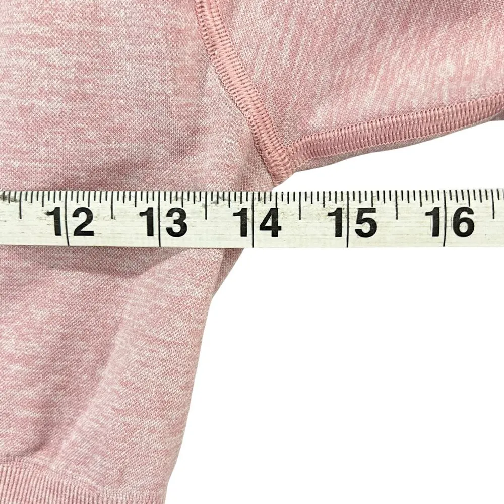 Womens Best Move Workout Crop Top XS/S Light Pink Marl Seamless Long Sleeve - Image 6